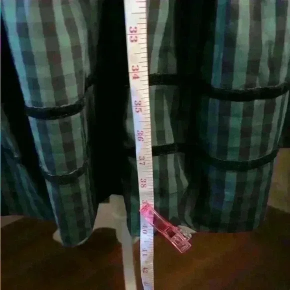 Draper James Green Black Plaid Long Puff Sleeve Dress Size 1X NWT - Picture 10 of 11